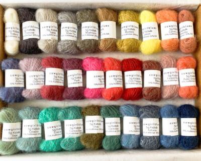 Box of mohair Cowgirlblues yarn